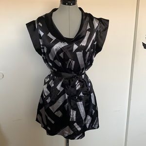 Dressbarn retro 80s cowl neck tunic blouse M / L